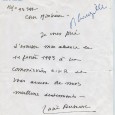 Lucie AUBRAC (1912/2007) Fut résistante française sous l’occupation allemande et au régime de Vichy pendant la seconde guerre mondiale Lettre autographe signée – 1p in-4 – lettre à en tête […]