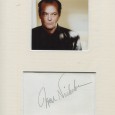 JACK NICHOLSON Signature autographe sur bristol montée sous passe partout 24 x 30 cm avec photo de l’acteur 85€